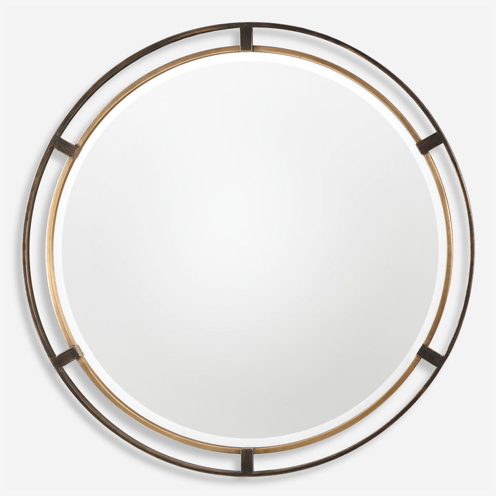 Uttermost Carrizo Bronze Round Mirror