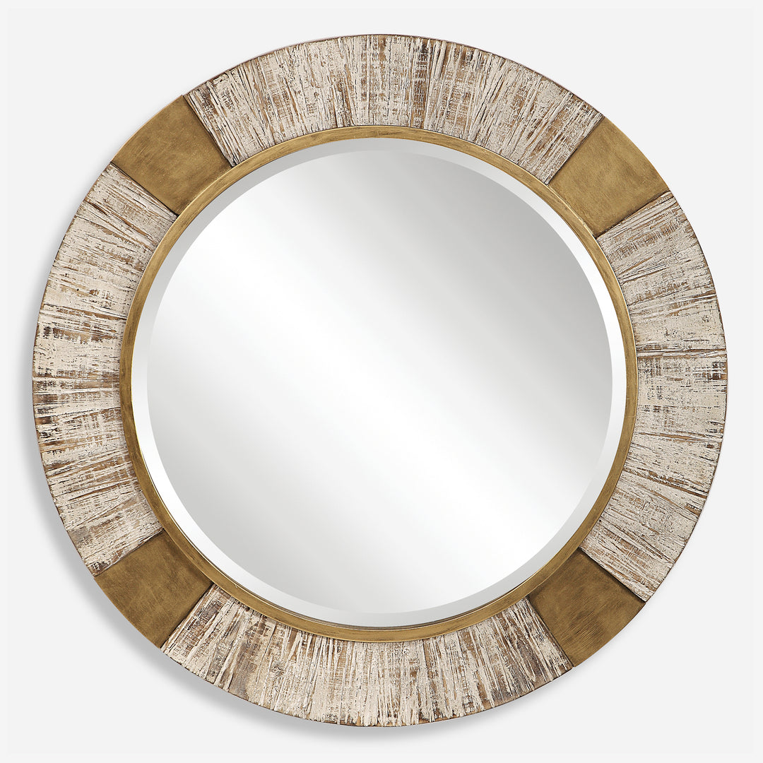 Uttermost Reuben Round Gold Mirror Mirrors Uttermost   