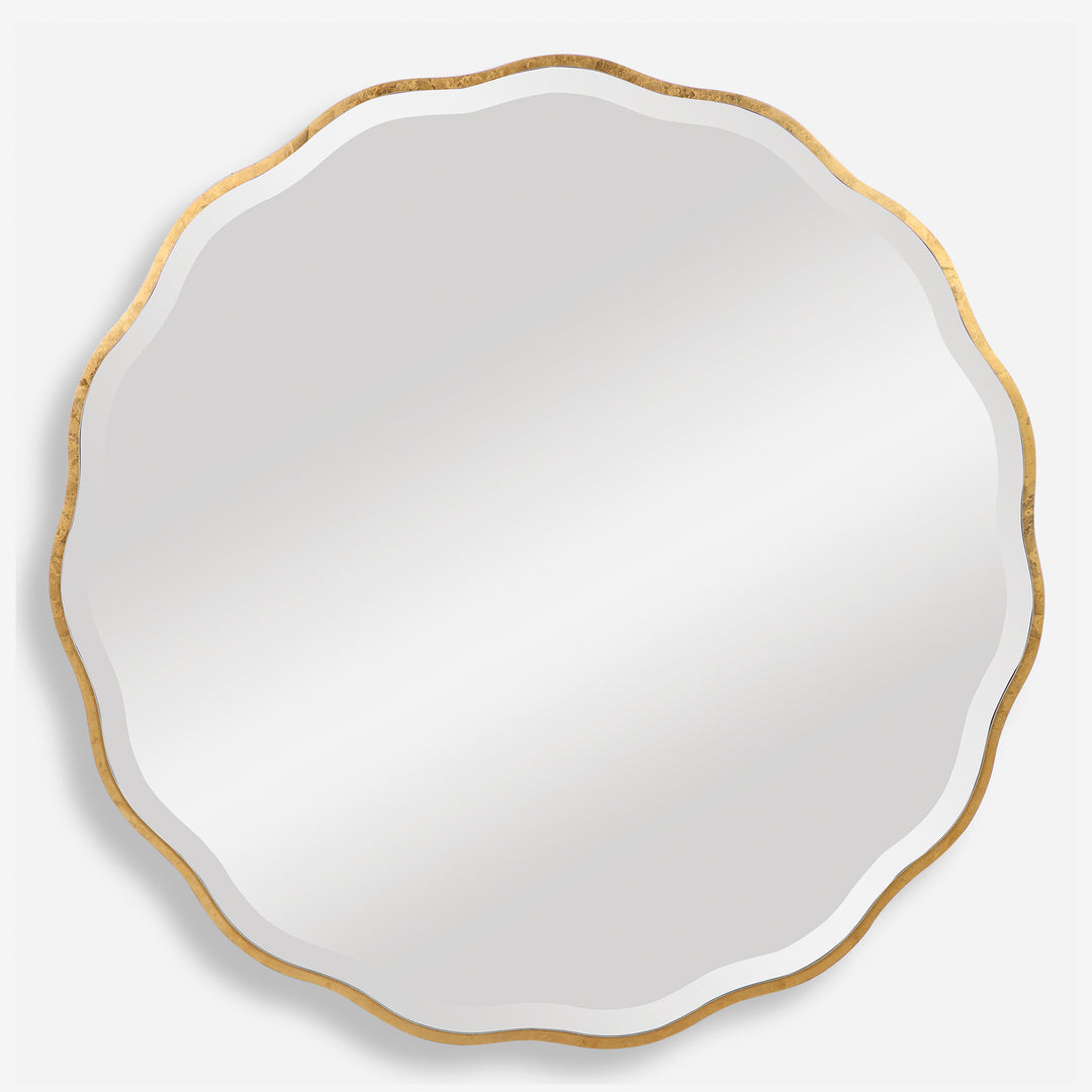 Uttermost Aneta Gold Round Mirror Mirrors Uttermost   