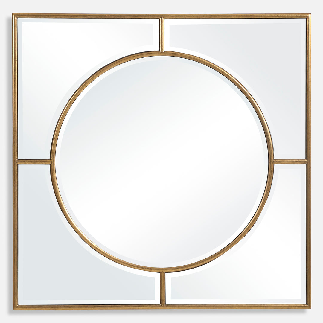 Uttermost Stanford Gold Square Mirror Mirrors Uttermost   