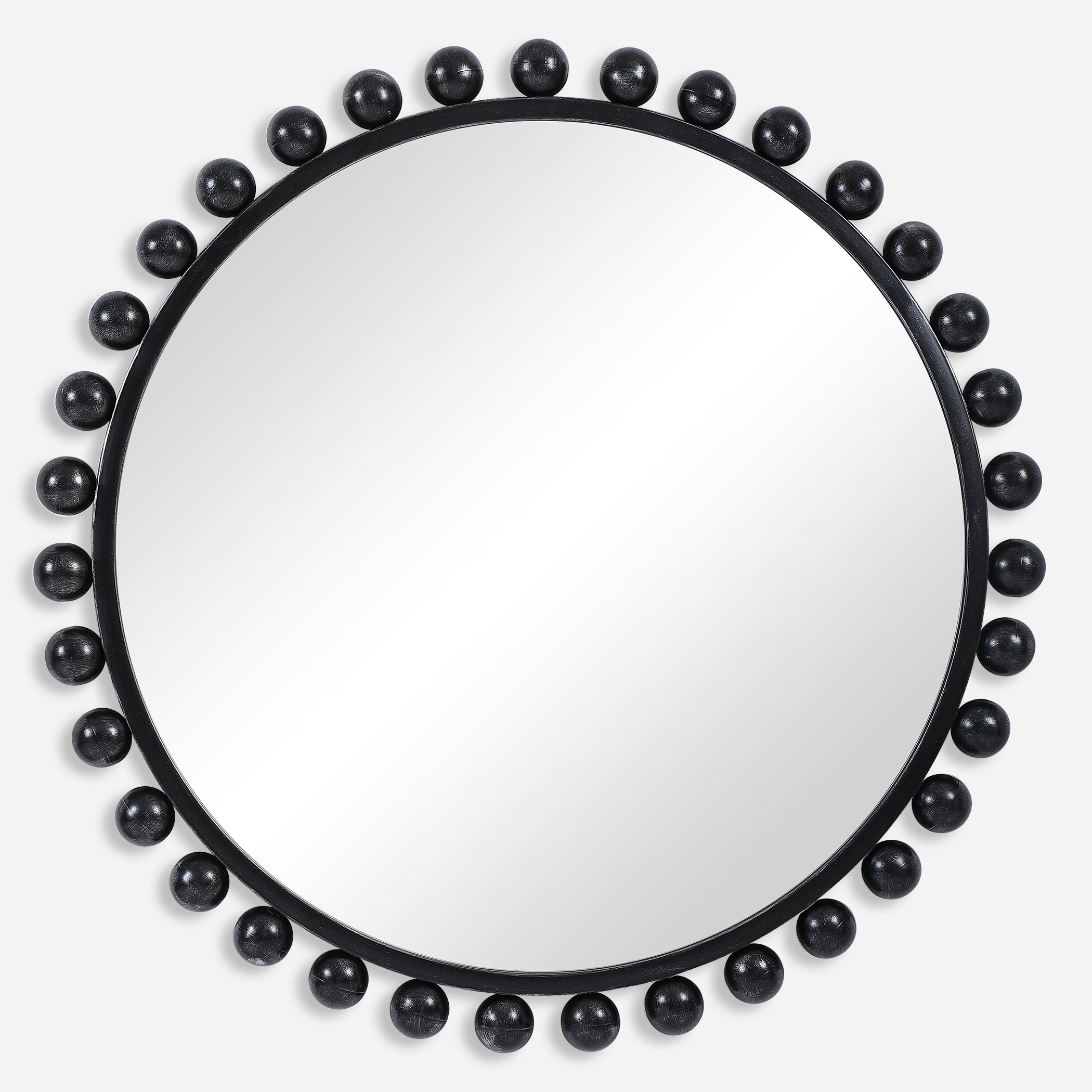 Uttermost Cyra Black Round Mirror