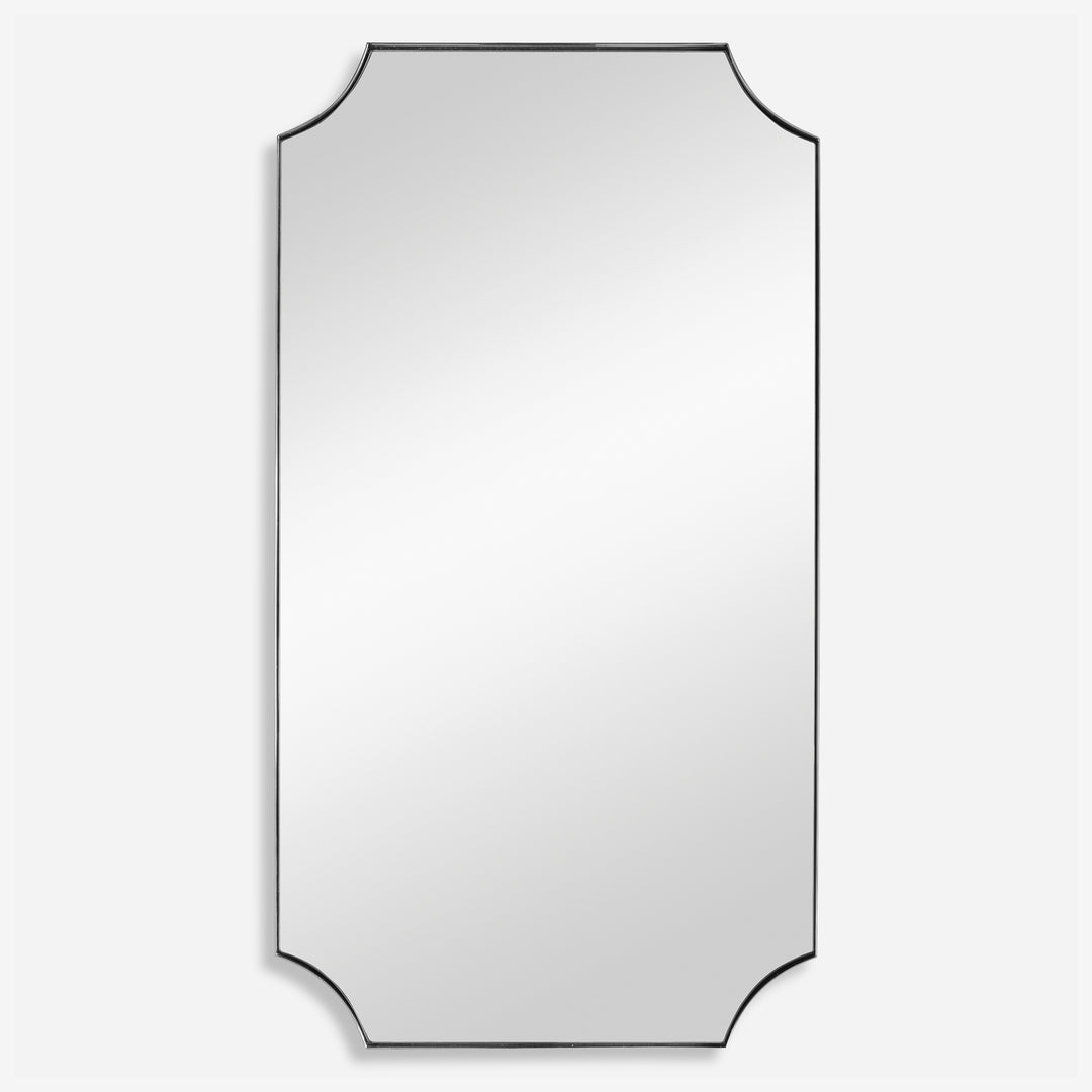 Uttermost Lennox Nickel Scalloped Corner Mirror Mirrors Uttermost   