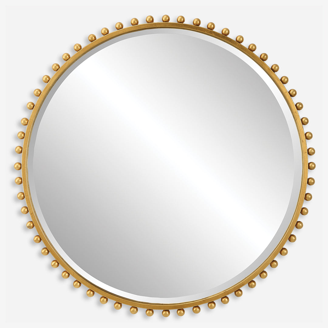 Uttermost Taza Gold Round Mirror Mirrors Uttermost   