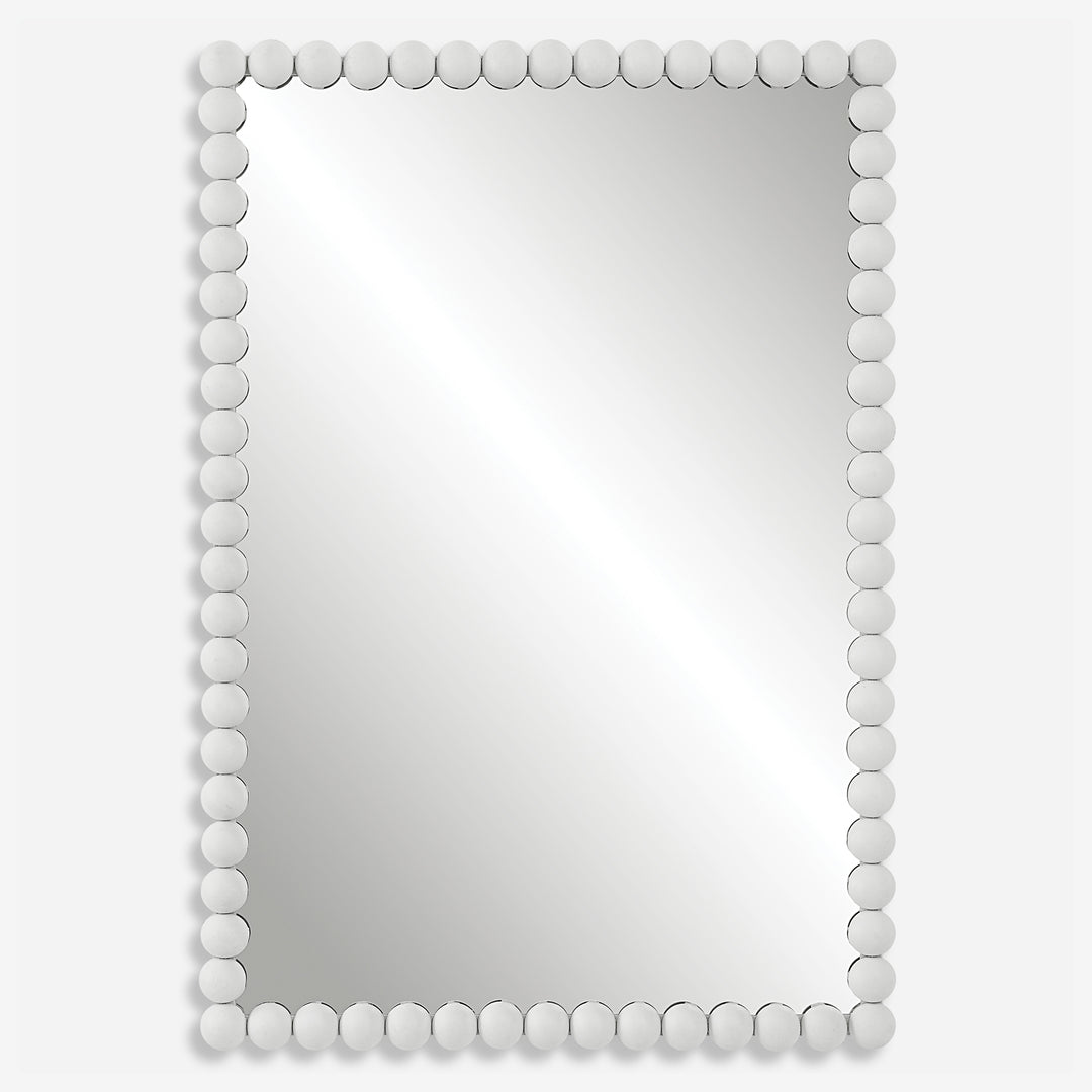 Uttermost Serna White Vanity Mirror Mirrors Uttermost   