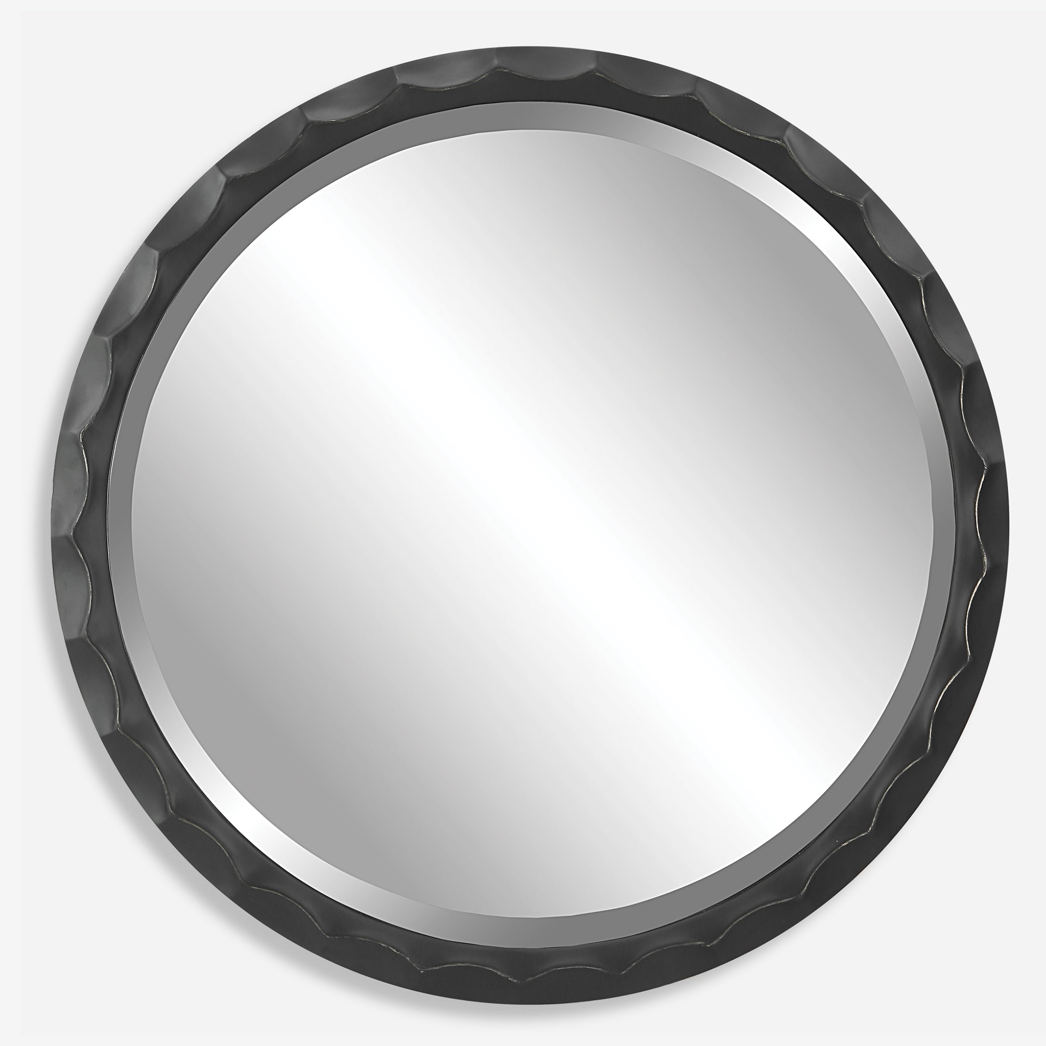 Uttermost Scalloped Round Mirror