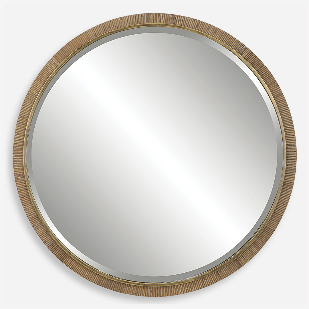 Uttermost Paradise Round Rattan Mirror Mirrors Uttermost   