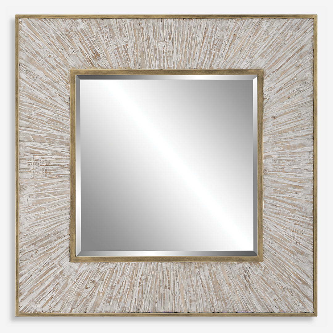 Uttermost Wharton Whitewashed Square Mirror Mirrors Uttermost   