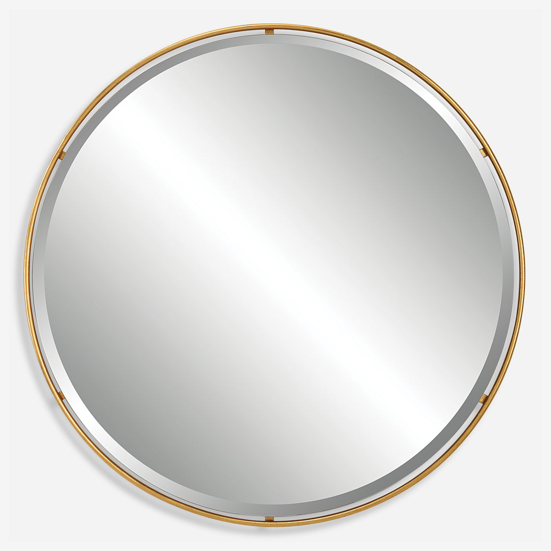 Uttermost Canillo Gold Round Mirror Mirrors Uttermost   