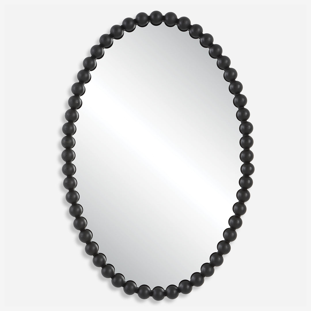 Uttermost Serna Black Oval Mirror Mirrors Uttermost   