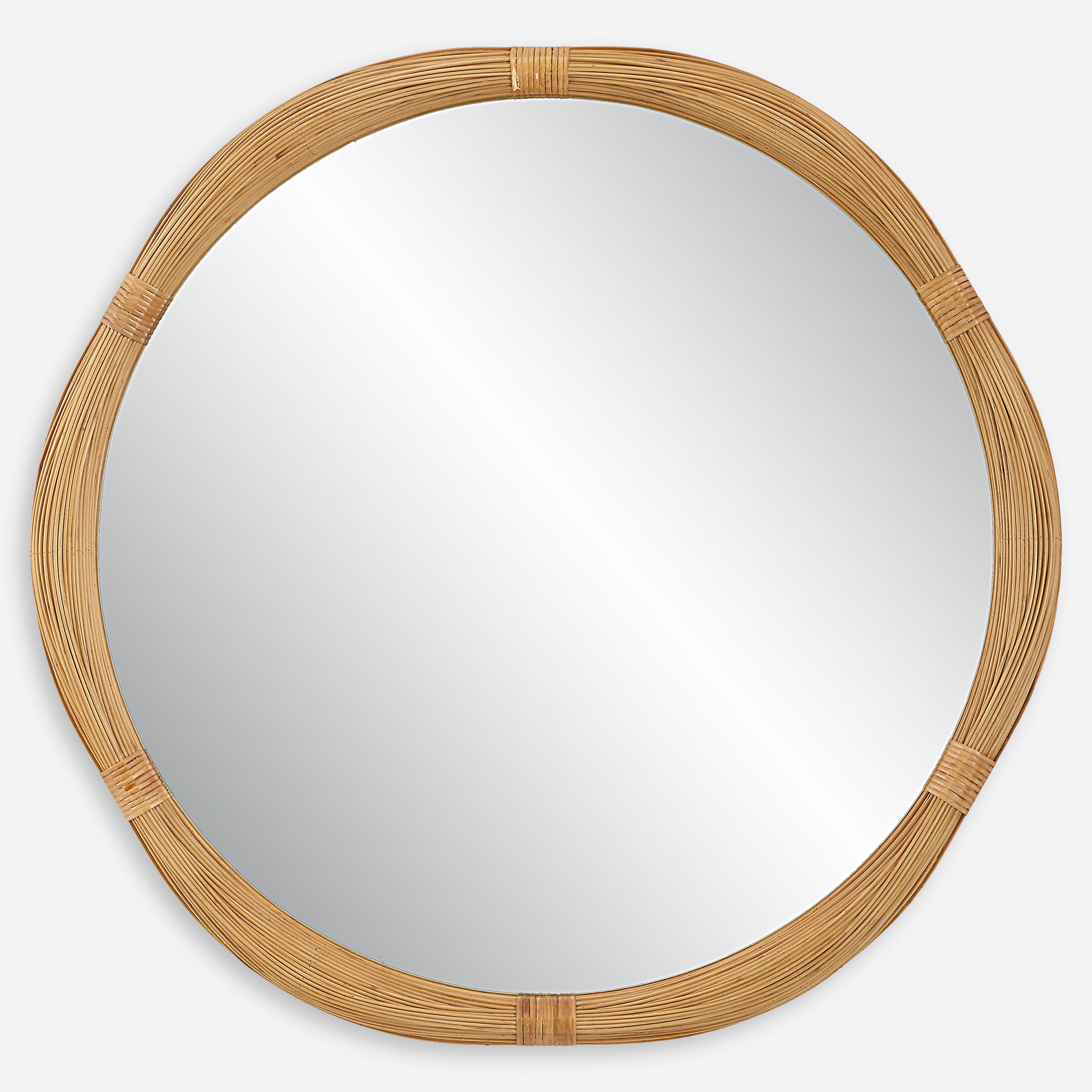 Uttermost Salina Round Bamboo Mirror Round Bamboo Mirror Uttermost   