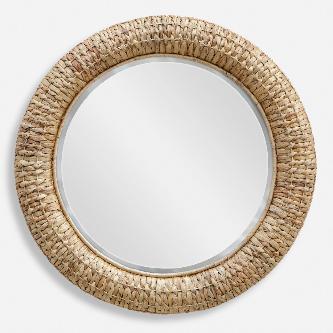 Uttermost Twisted Seagrass Seagrass Round Mirror Mirrors Uttermost   