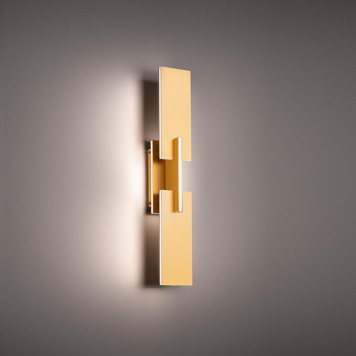 Modern Forms Amari Wall Sconce Light Wall Sconces Modern Forms Aged Brass 3.5x3.875x22 