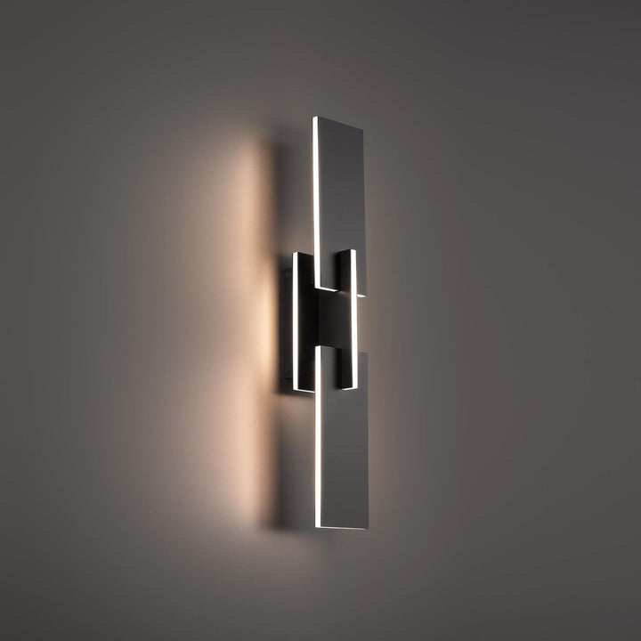 Modern Forms Amari Wall Sconce Light Wall Sconces Modern Forms Black 3.5x3.875x22 