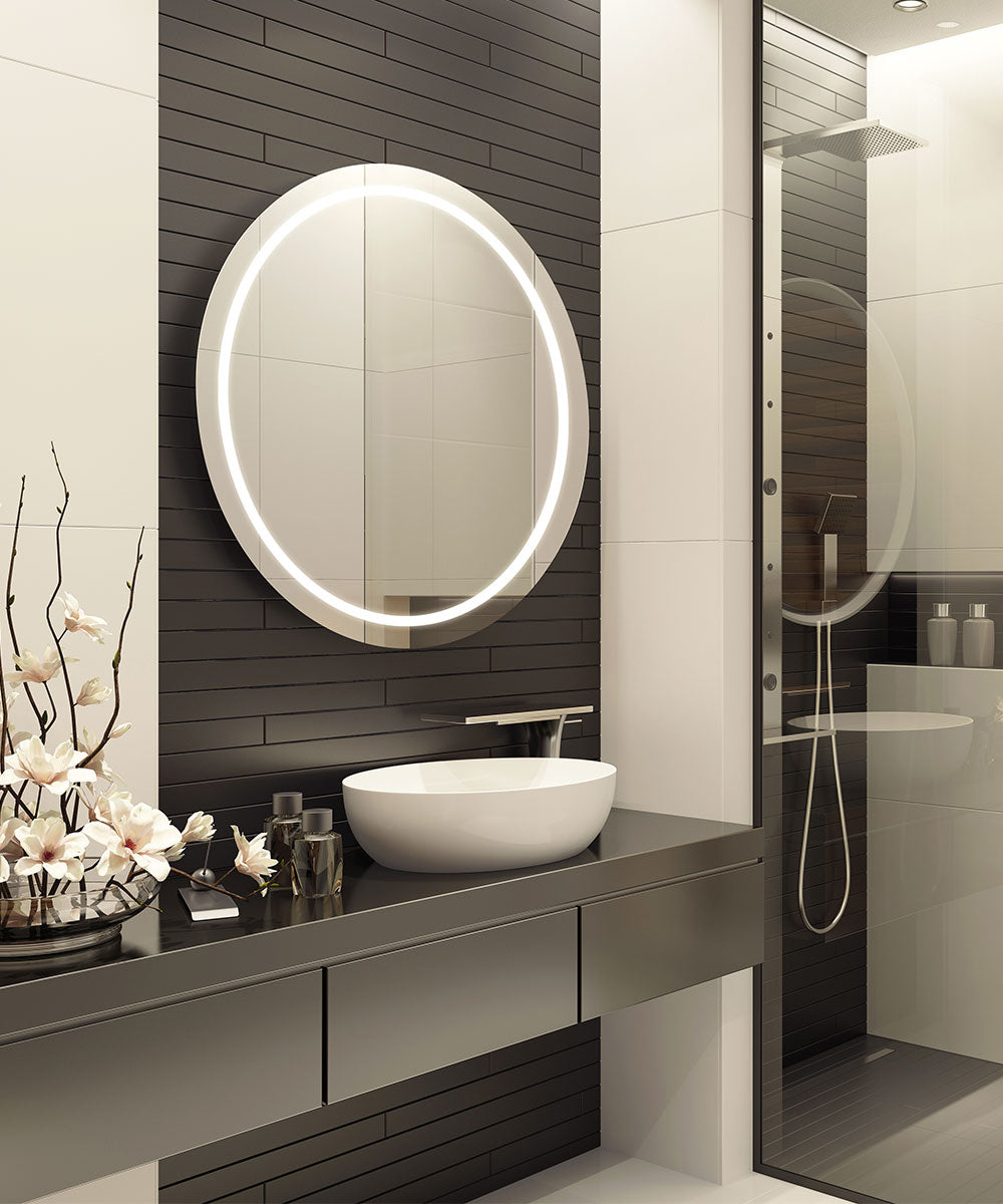 Cordova by Electric Mirror  - Mystique LED Lighted Mirror LED Vanity Mirrors Electric Mirror 36 Diameter x 1.75  