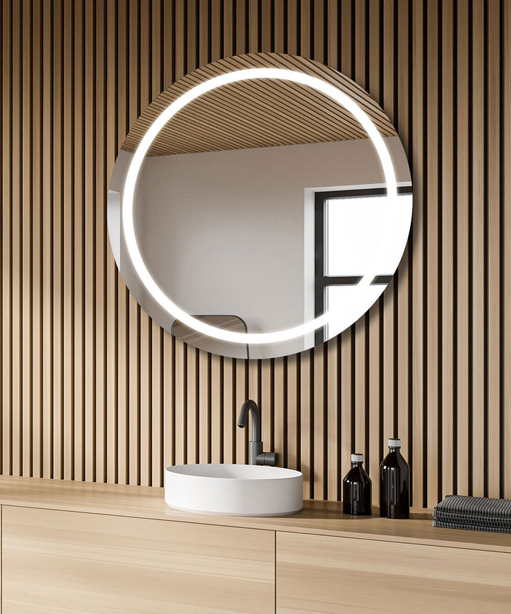 Cordova by Electric Mirror  - Mystique LED Lighted Mirror LED Vanity Mirrors Electric Mirror 30 Diameter x 1.75  