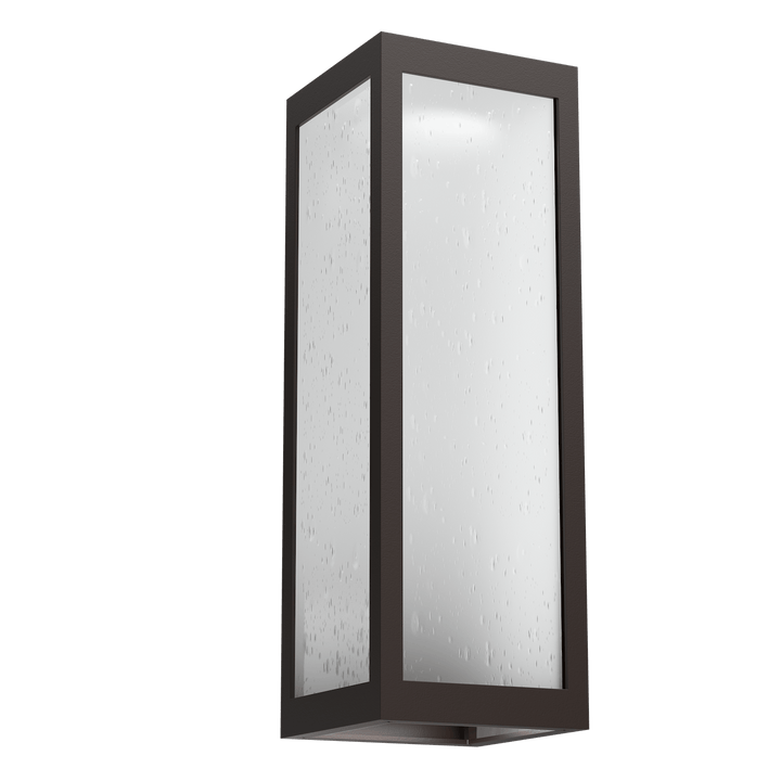 Hammerton Studio Single Box Outdoor Sconce Outdoor Wall Lights Hammerton Studio Statuary Bronze (Outdoor) Floret Inner - Smoke Outer