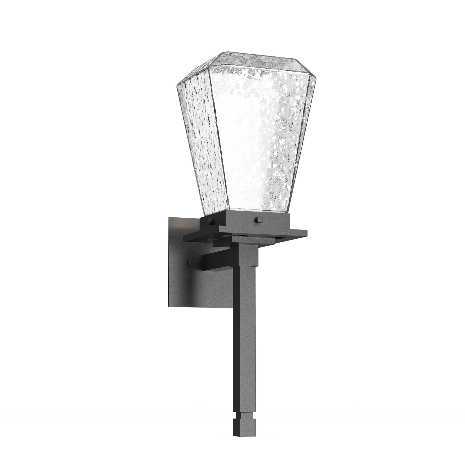 Hammerton Studio Beacon Outdoor Torch Sconce Outdoor l Wall Hammerton Studio Argento Grey (Outdoor) Clear Blown Glass Integrated LED