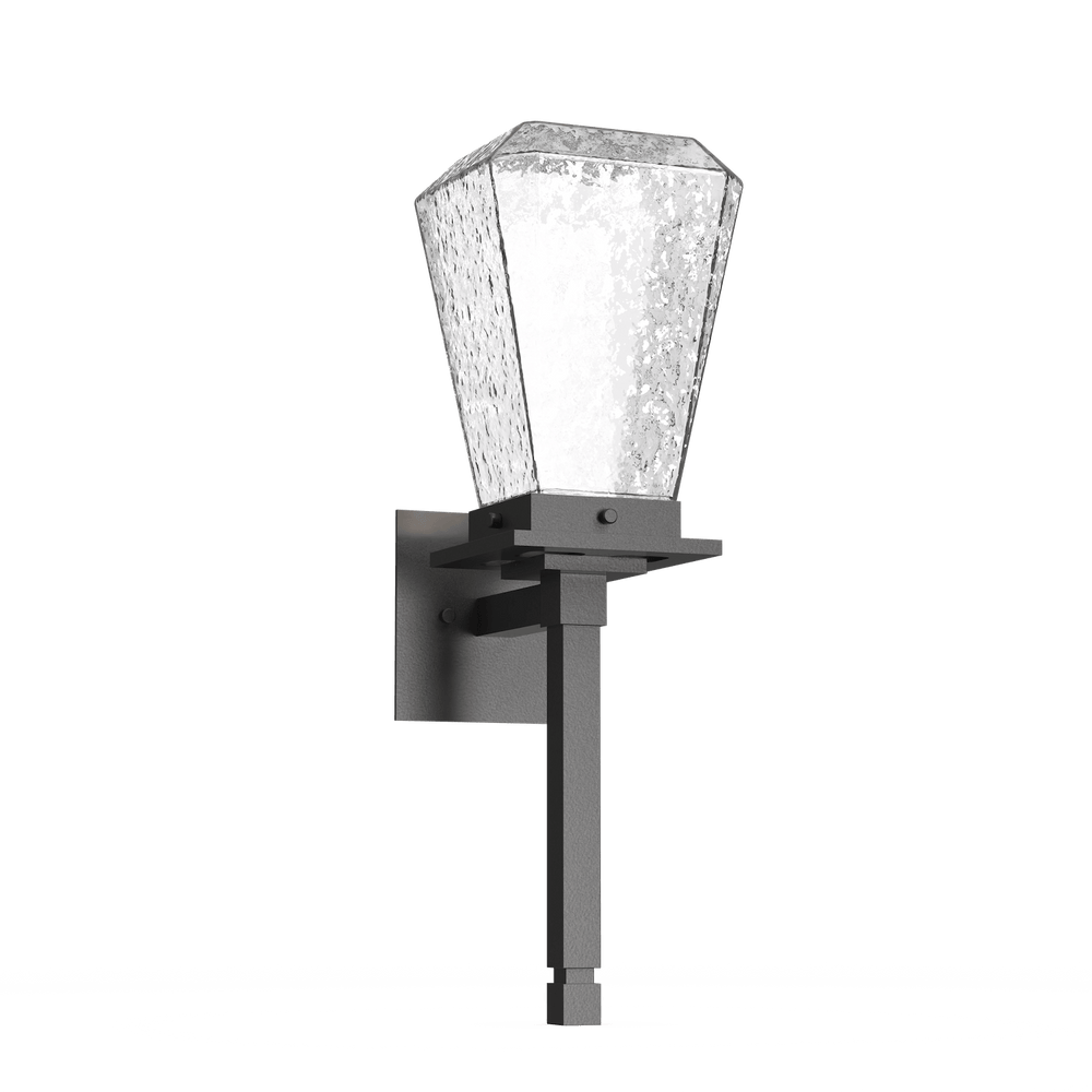 Hammerton Studio Beacon Outdoor Torch Sconce Outdoor Wall Lights Hammerton Studio Argento Grey (Outdoor) Clear Blown Glass Integrated LED