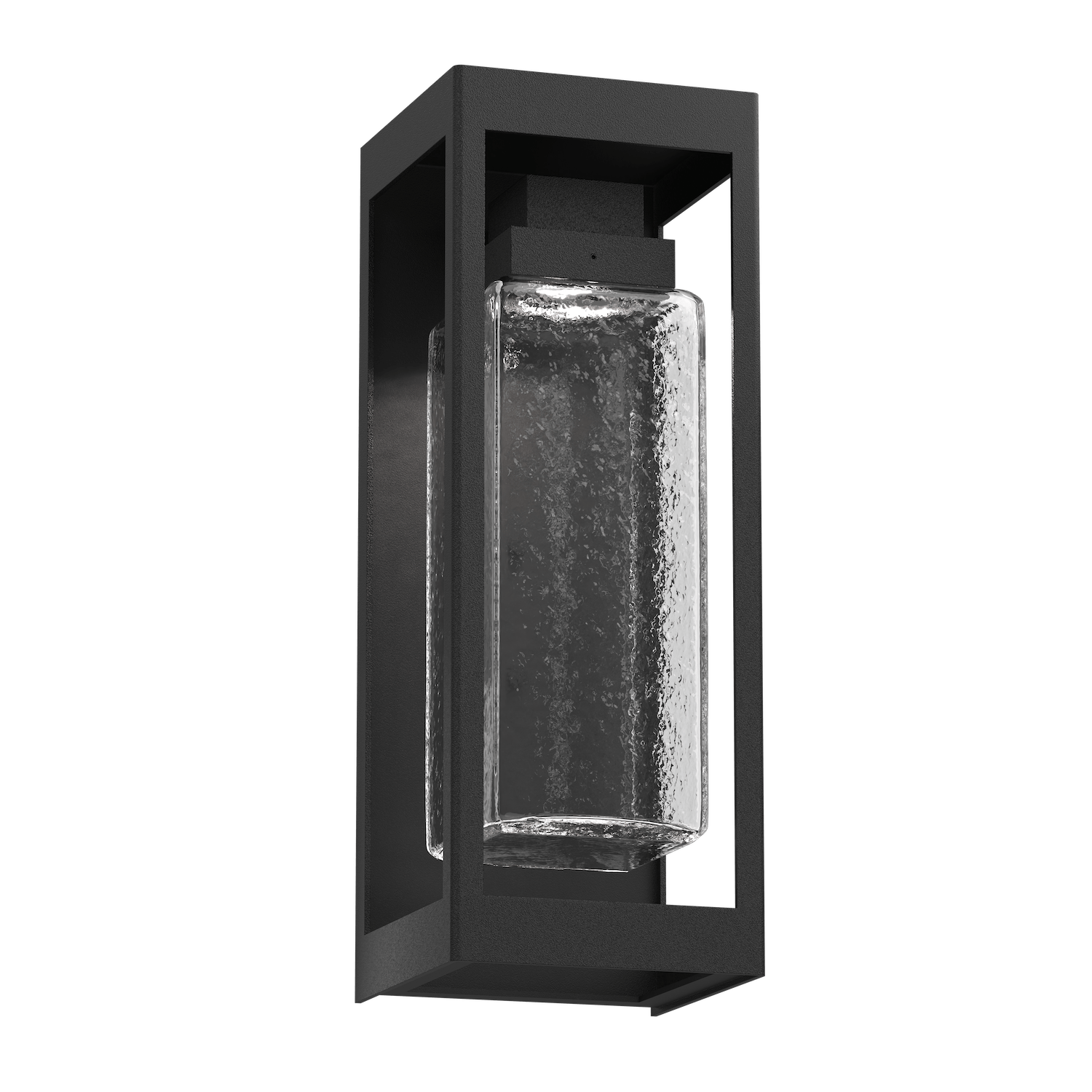 Hammerton Studio Maison Outdoor Sconce Outdoor l Wall Hammerton Studio 18 Textured Black (Outdoor) Clear Glass with Hammered Texture