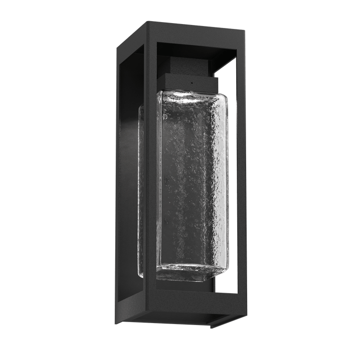 Hammerton Studio Maison Outdoor Sconce Outdoor Wall Lights Hammerton Studio 18 Textured Black (Outdoor) Clear Glass with Hammered Texture