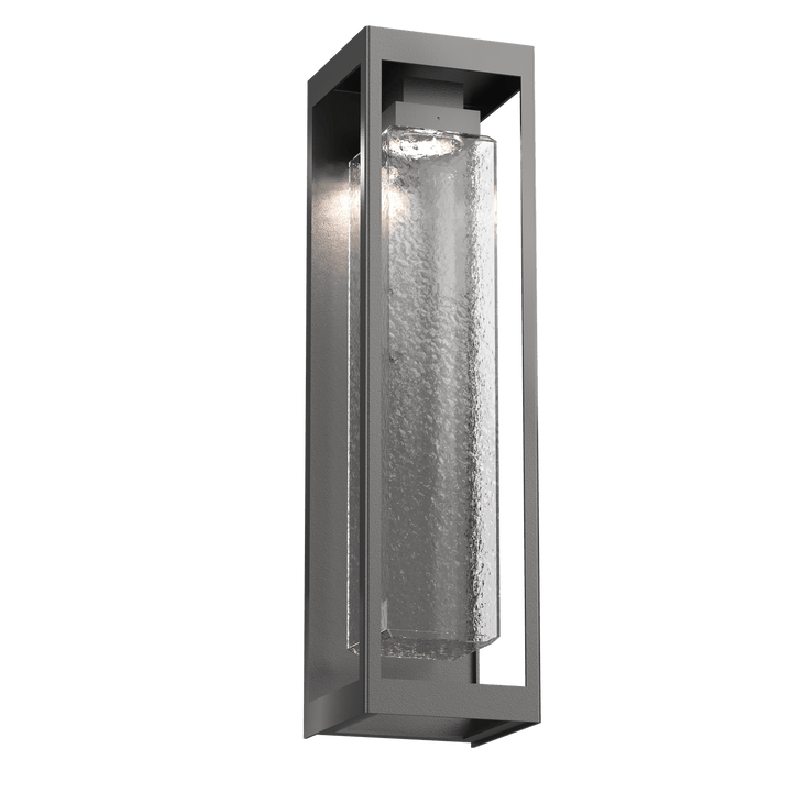 Hammerton Studio Maison Outdoor Sconce Outdoor Wall Lights Hammerton Studio 27 Argento Grey (Outdoor) Clear Glass with Hammered Texture