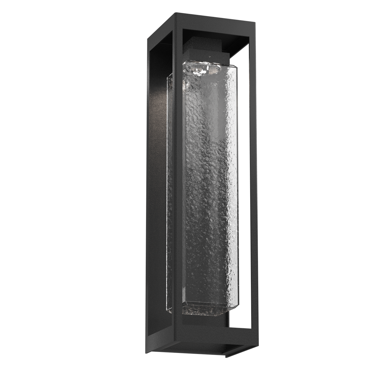Hammerton Studio Maison Outdoor Sconce Outdoor l Wall Hammerton Studio 27 Textured Black (Outdoor) Clear Glass with Hammered Texture