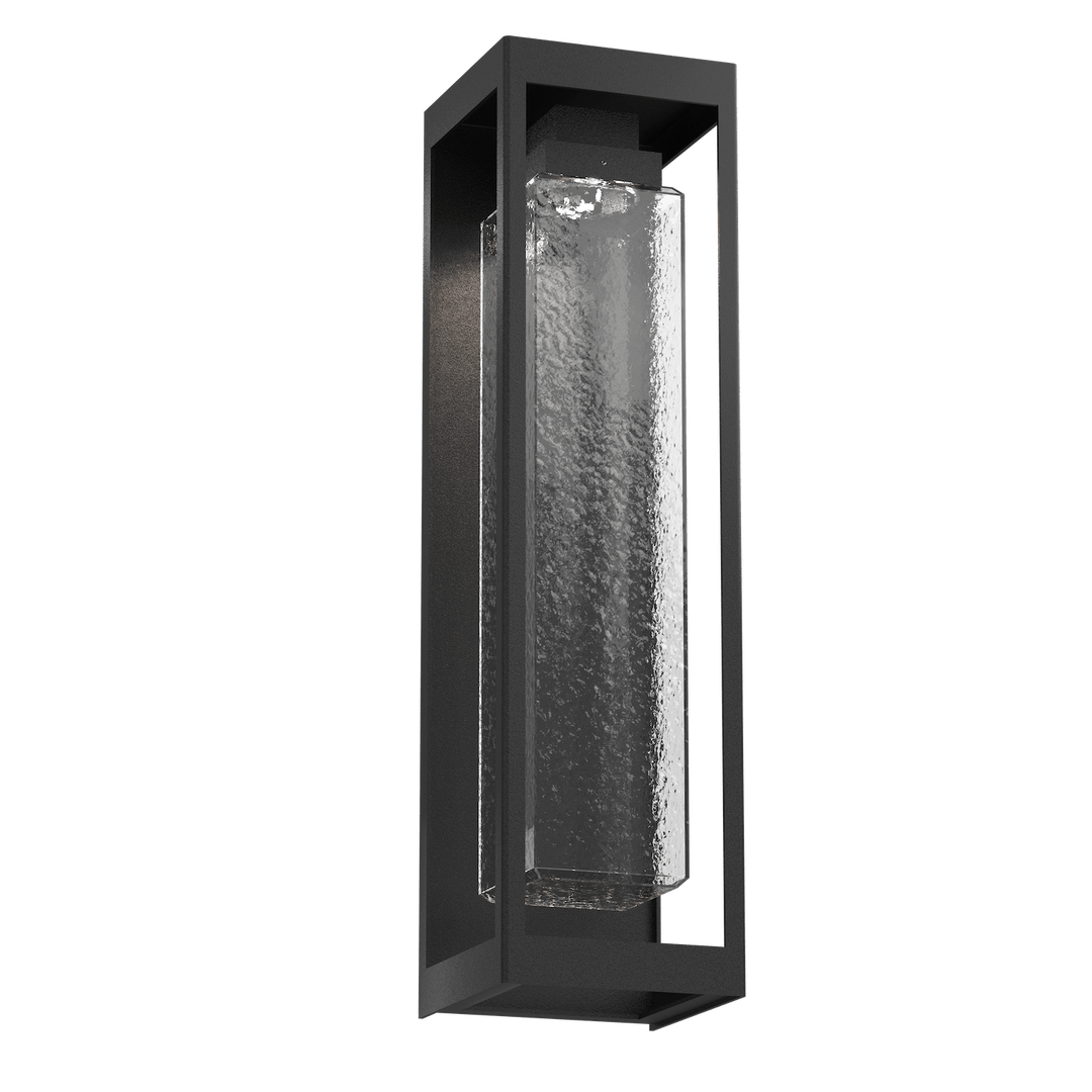 Hammerton Studio Maison Outdoor Sconce Outdoor Wall Lights Hammerton Studio 27 Textured Black (Outdoor) Clear Glass with Hammered Texture