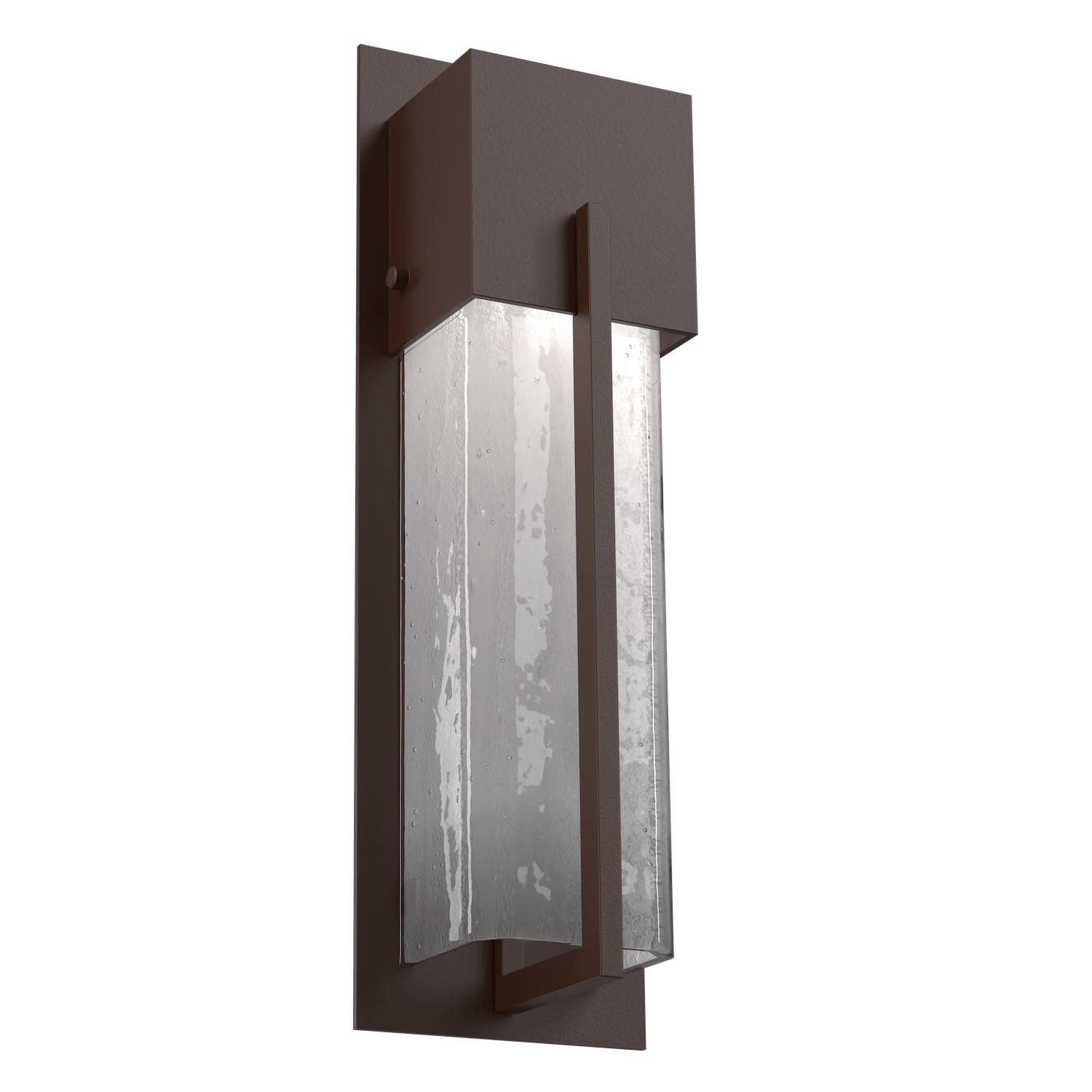 Hammerton Studio Square Outdoor Cover LED Sconce Outdoor l Wall Hammerton Studio 16 Statuary Bronze (Outdoor) Frosted Granite