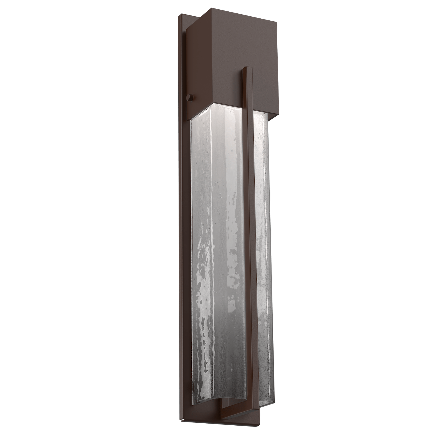 Hammerton Studio Square Outdoor Cover LED Sconce Outdoor l Wall Hammerton Studio 23 Statuary Bronze (Outdoor) Frosted Granite