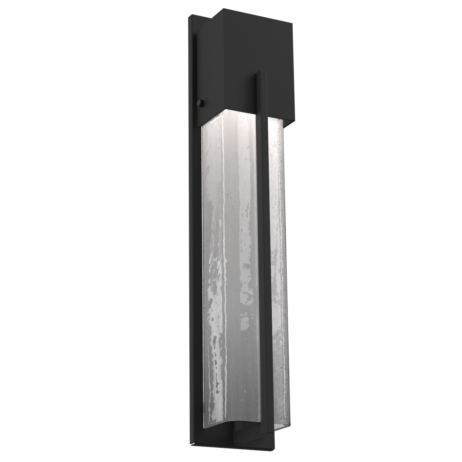 Hammerton Studio Square Outdoor Cover LED Sconce Outdoor l Wall Hammerton Studio 23 Textured Black (Outdoor) Frosted Granite