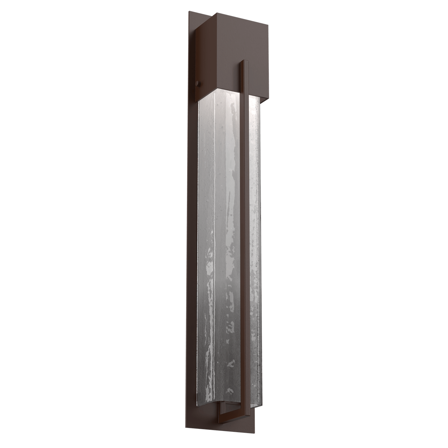 Hammerton Studio Square Outdoor Cover LED Sconce Outdoor l Wall Hammerton Studio 29 Statuary Bronze (Outdoor) Frosted Granite