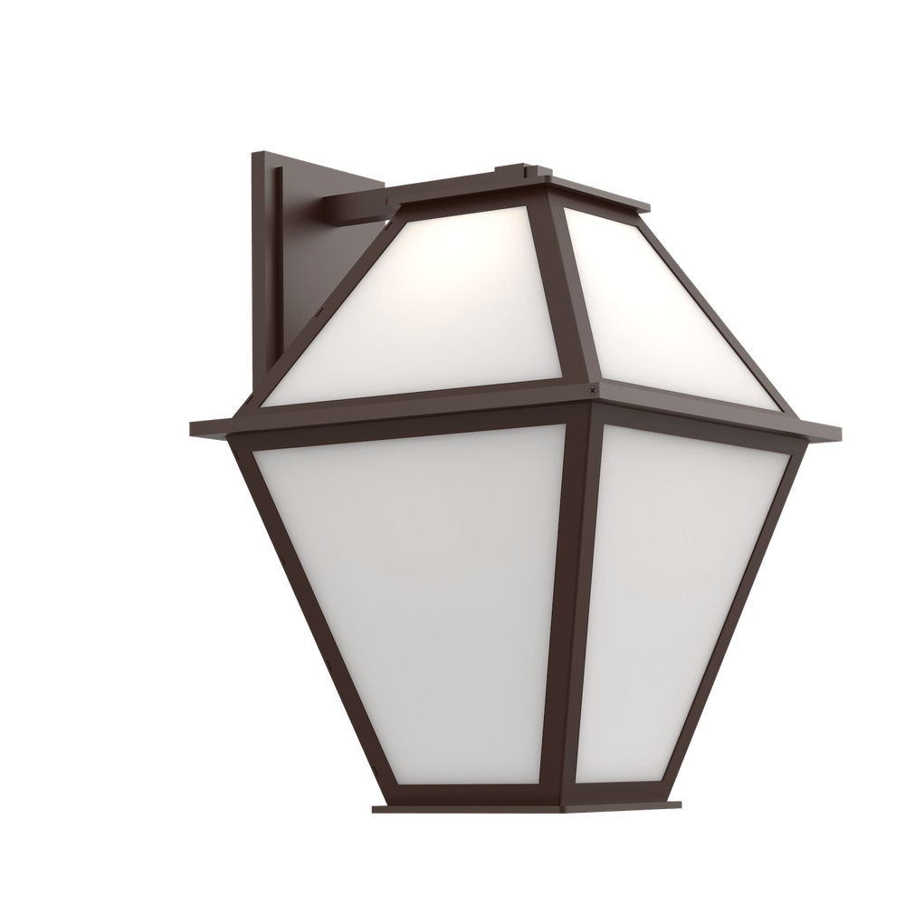 Hammerton Studio Terrace Frosted Lantern Outdoor Wall Lights Hammerton Studio Statuary Bronze (Outdoor) Floret Inner - Smoke Outer 