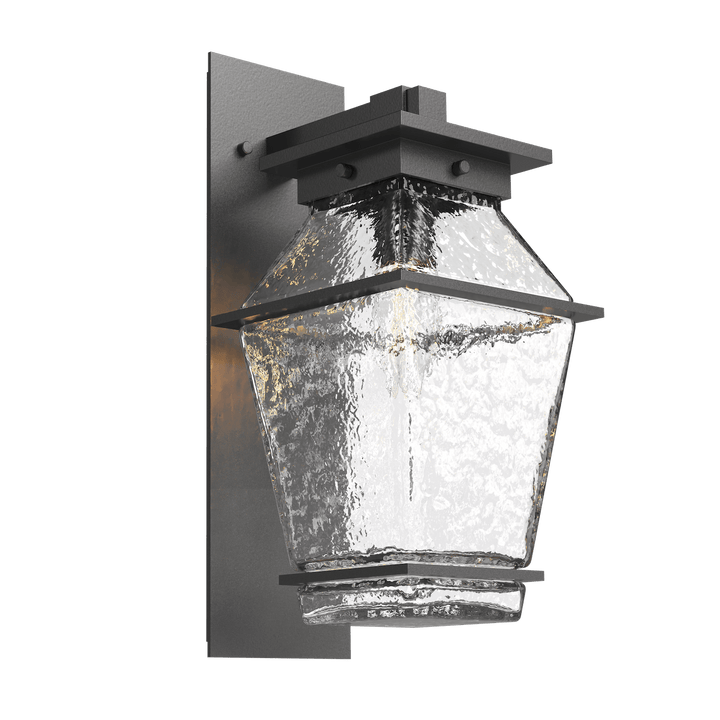 Hammerton Studio Landmark Outdoor Arm Sconce Outdoor Wall Lights Hammerton Studio Argento Grey (Outdoor) Clear Blown Glass E26 Base Bulb