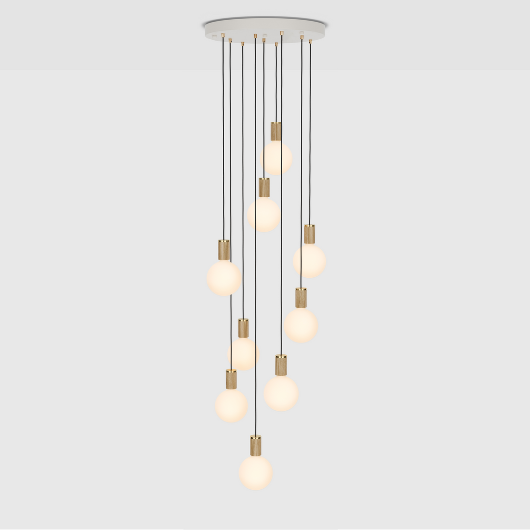 Tala Large Canopy Nine Pendant - Sphere G150 - Model CP-WHT-SET-NON-01-US