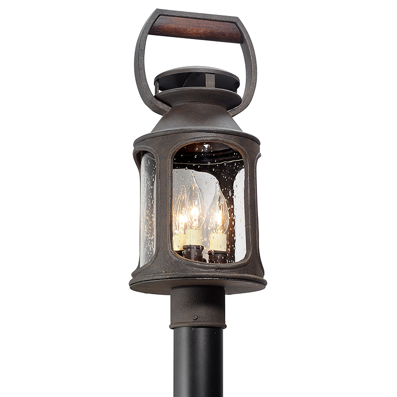 Troy Lighting Old Trail Post Pier & Post Mount Lights Troy Lighting CENTENNIAL RUST 8x8x20.25 