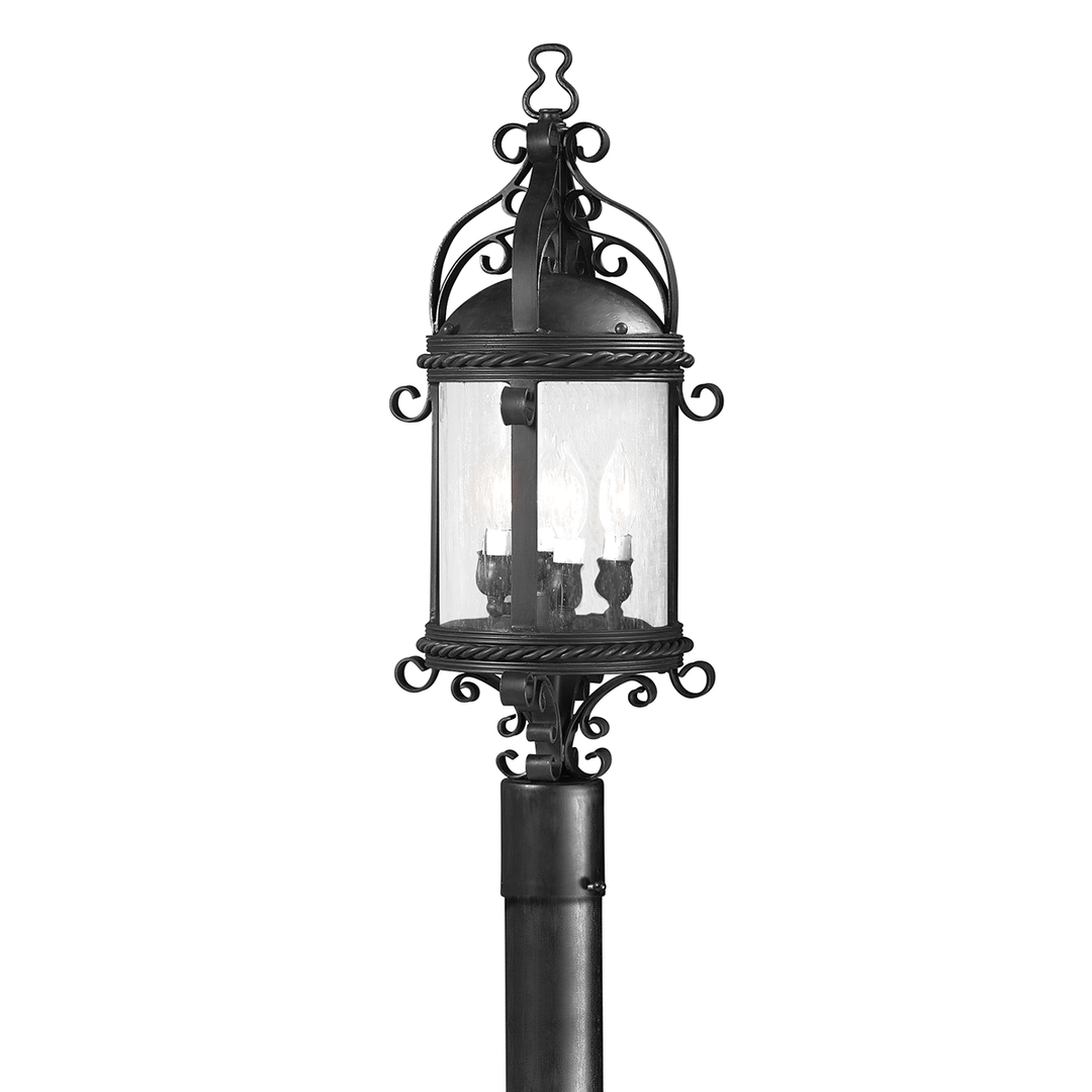 Troy Lighting Pamplona Post Pier & Post Mount Lights Troy Lighting SOFT OFF BLACK 10x10x26.75 