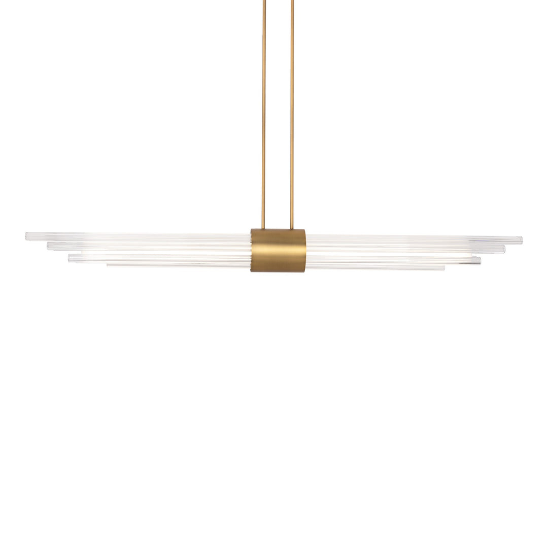 Modern Forms Luzerne Linear Pendant PD-30156AB | OS Pendants Lighting Gallery Aged Brass 56x4.125x4.875 