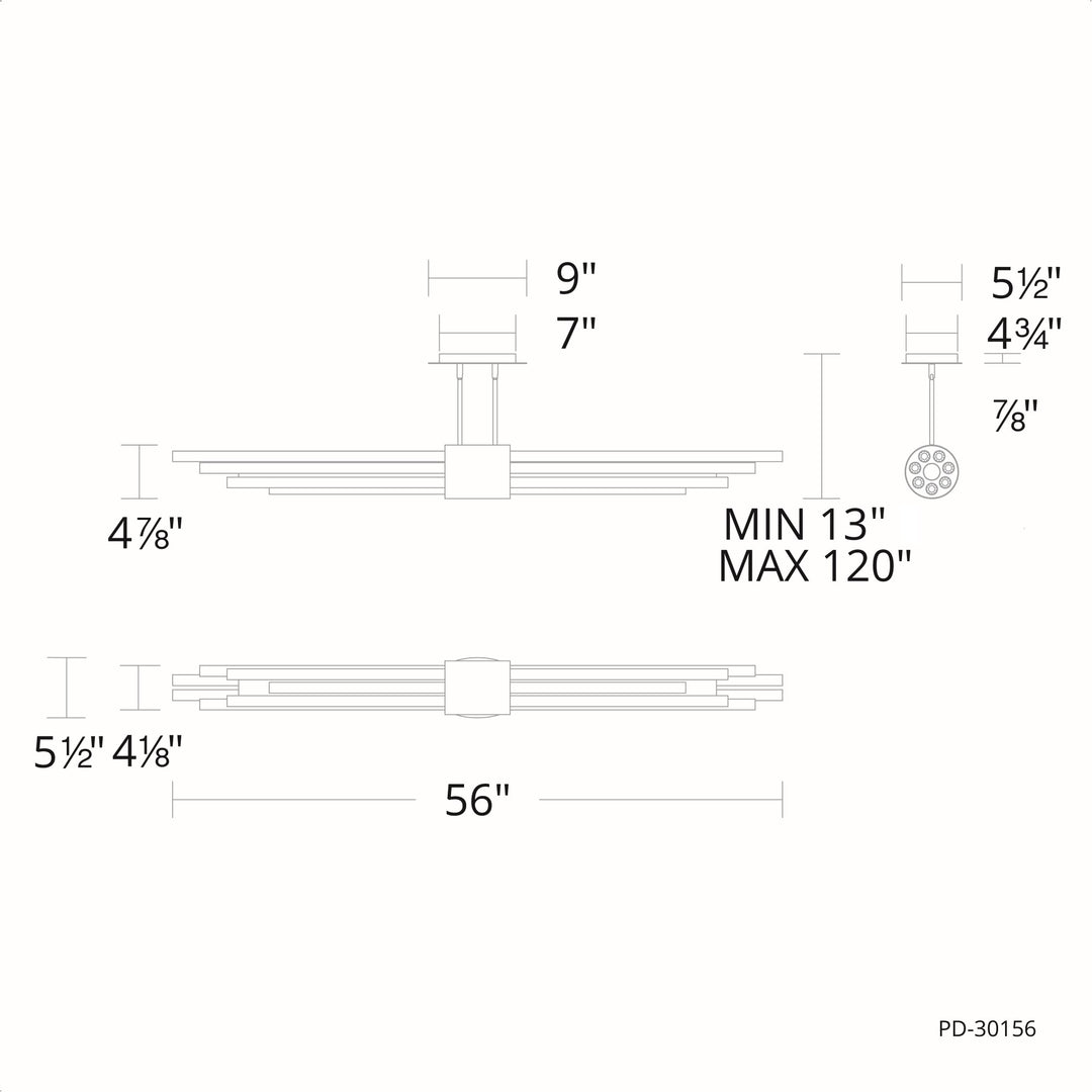 Modern Forms Luzerne Linear Pendant PD-30156AB | OS Pendants Lighting Gallery   