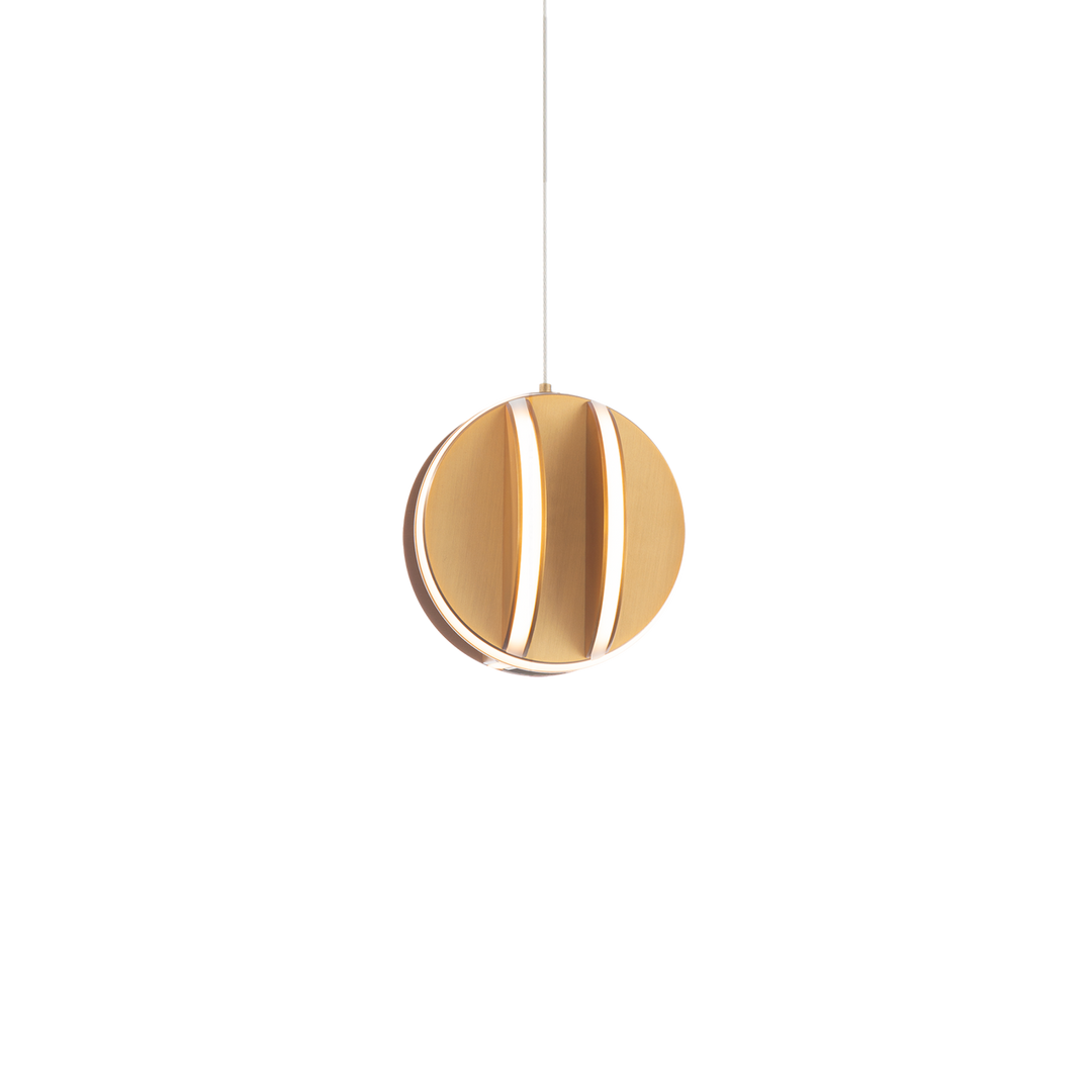 Modern Forms Carillion Mini Pendant Light Mini-Pendants Modern Forms Aged Brass 5.875x5.875x5.875 