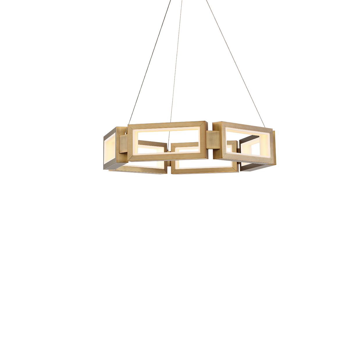 Modern Forms Mies Chandelier Light Chandeliers Modern Forms Aged Brass 23.875x26.375x5.125 