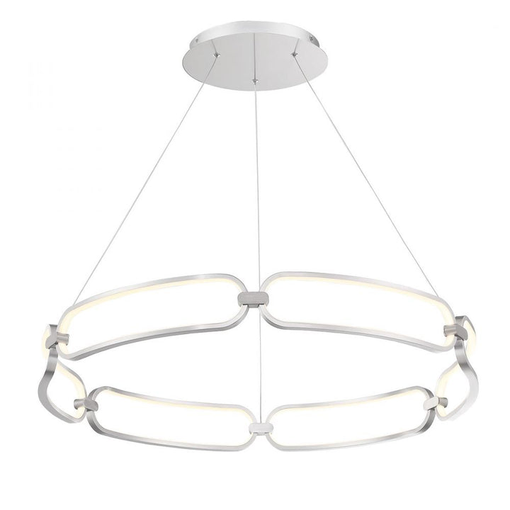 WAC Charmed LED Chandelier PD-54932 Chandeliers WAC Nickel  