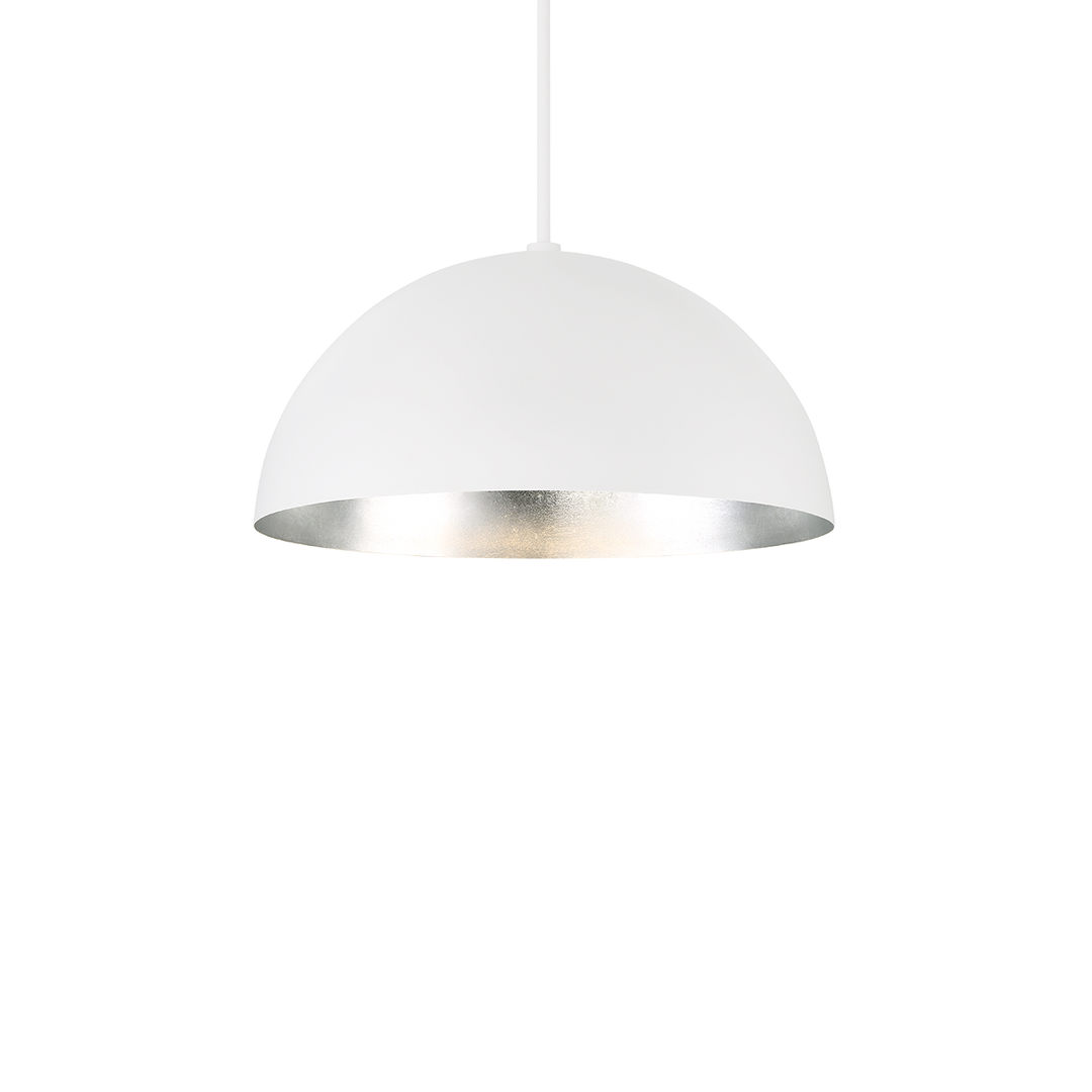 Modern Forms Yolo Dome Pendant Light Pendants Modern Forms Silver Leaf/White 19.63x19.63x10.25 