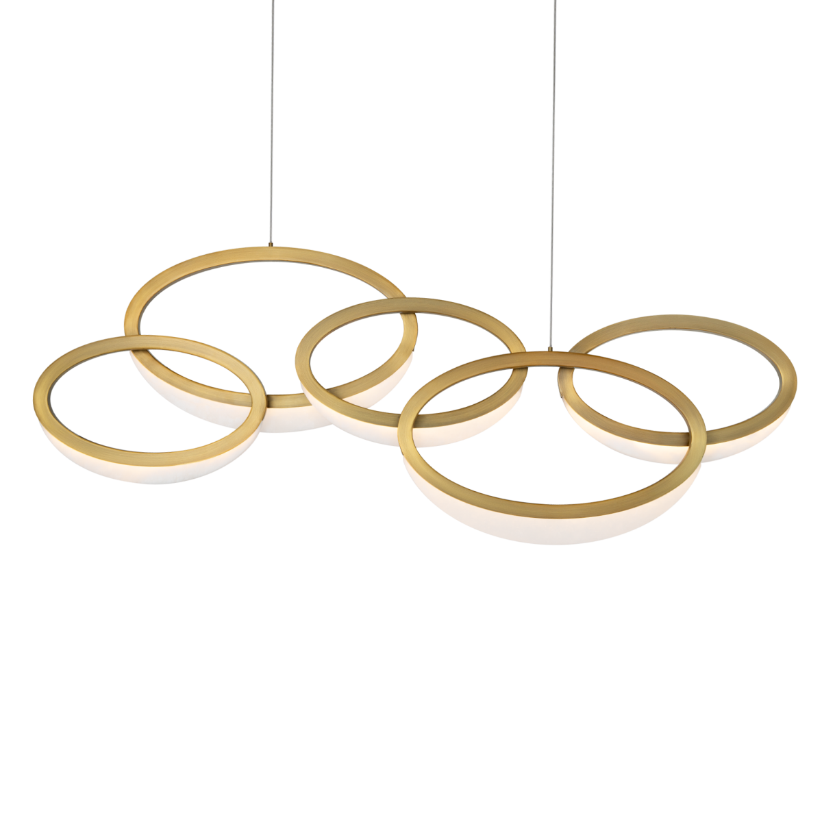 Modern Forms Orion Chandelier Light Chandeliers Modern Forms Aged Brass 45.5x3.875x18.125 