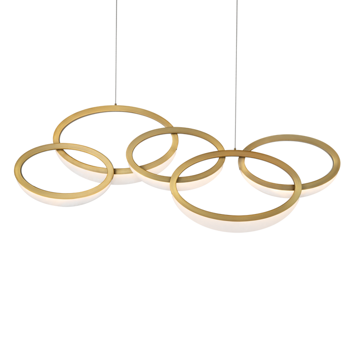 Modern Forms Orion Chandelier Light Chandeliers Modern Forms Aged Brass 45.5x3.875x18.125 