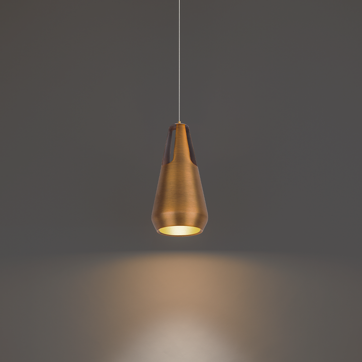 Modern Forms Ingot Mini Pendant Light Mini-Pendants Modern Forms Aged Brass 4.875x4.875x10 