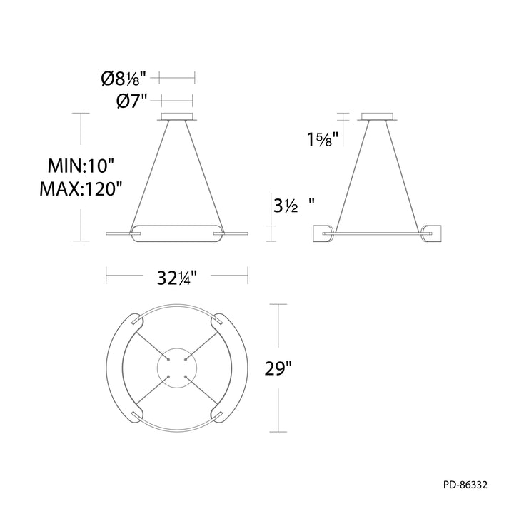 Modern Forms Ilios Pendant Chandelier Light PD-86332 | OS Pendants Lighting Gallery   