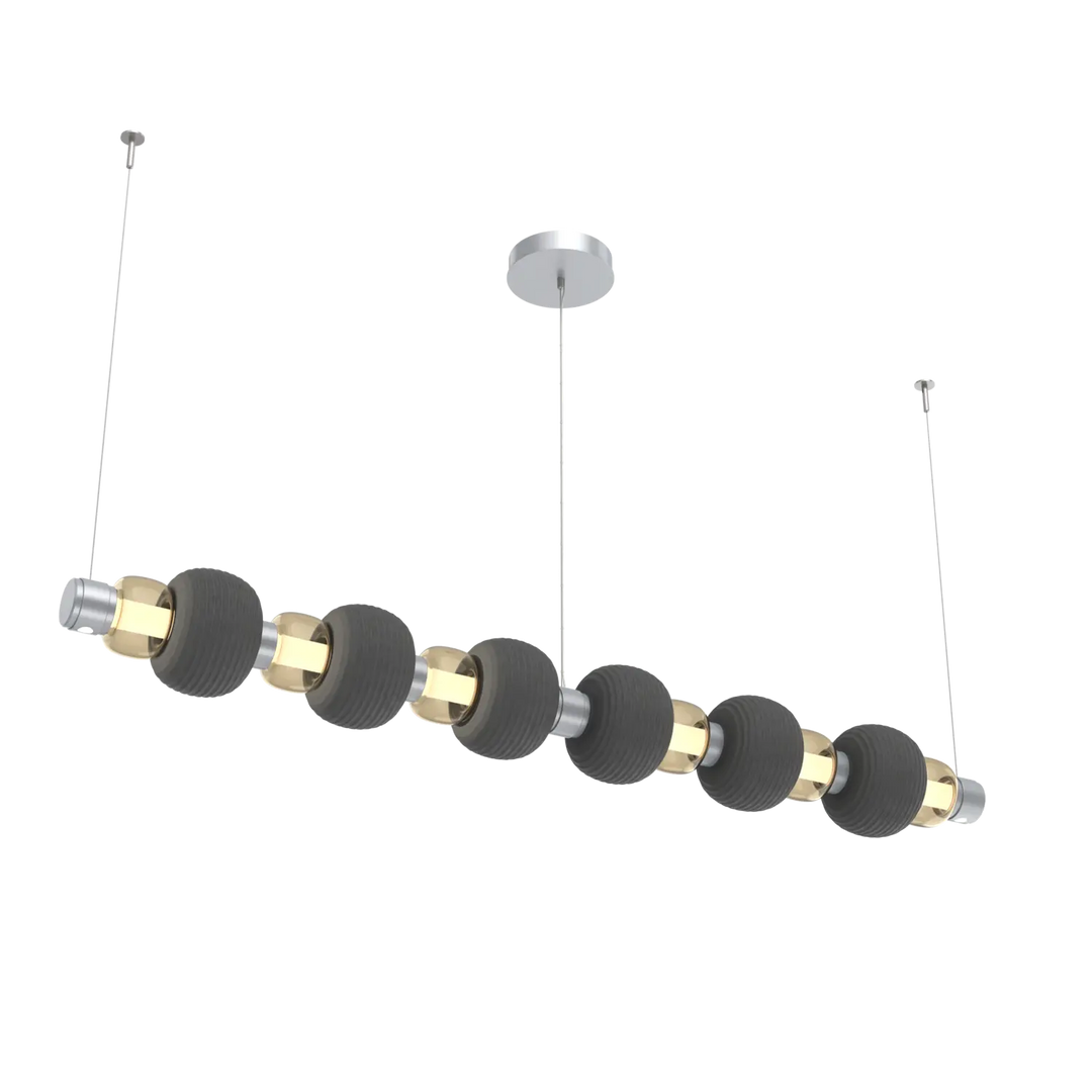 Hammerton Studio Torno Mandrel Linear Chandelier Classic Silver / Large / Bronze / Charcoal Ceramic