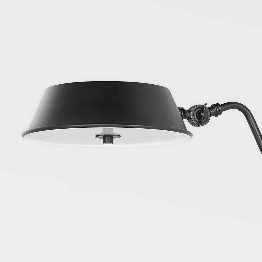 Troy Lighting Justin Plug-in Sconce Wall Sconces Troy Lighting SOFT BLACK 10.25x10.25x29 