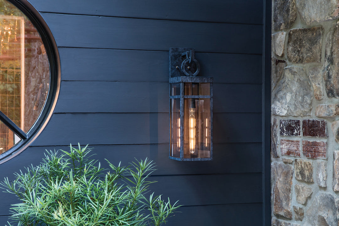 Hinkley Lighting PORTER Aged Zinc Medium Outdoor Wall Mount Lantern - Model 2804DZ