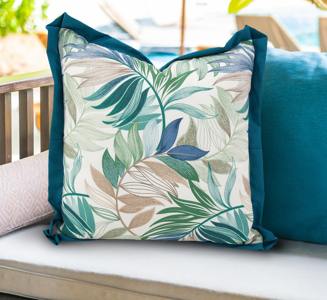 Howard Elliott Collection 20 x 20 Outdoor Pillow Fern Indigo - Poly Insert